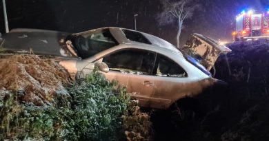 Groźny wypadek na krajówce! 18-letni kierowca przewieziony do szpitala.