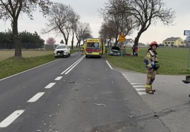 Poranny wypadek w Lucynowie na DW 263 Poranny wypadek w Lucynowie na DW 263