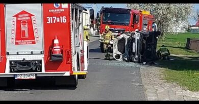 Poważny wypadek w Dobieżynie. Lądował śmigłowiec LPR