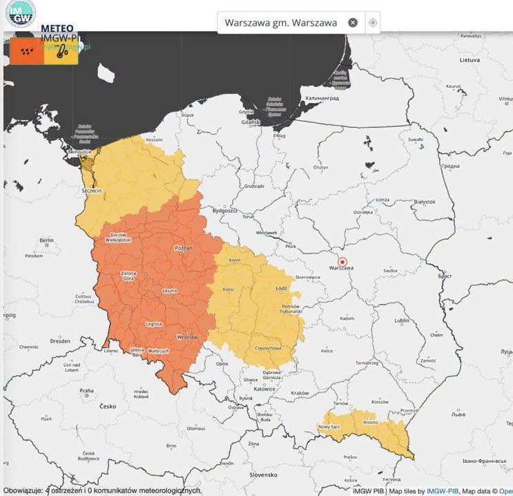 Urząd Wojewódzki ostrzega przed ulewami!