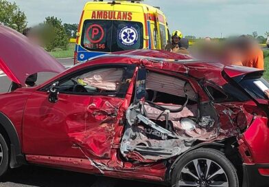 Zderzenie dwóch pojazdów na drodze krajowej w Pniewach