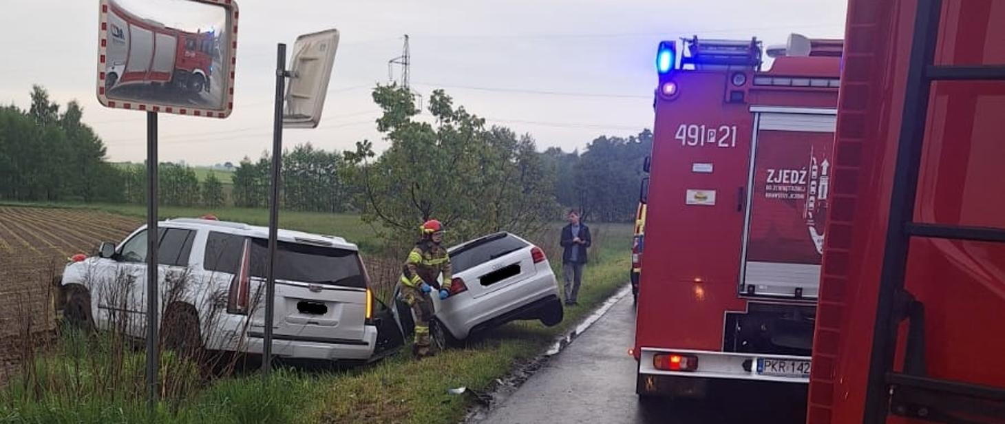 Zderzenie dwóch pojazdów na ulicy Mahle w Krotoszynie.