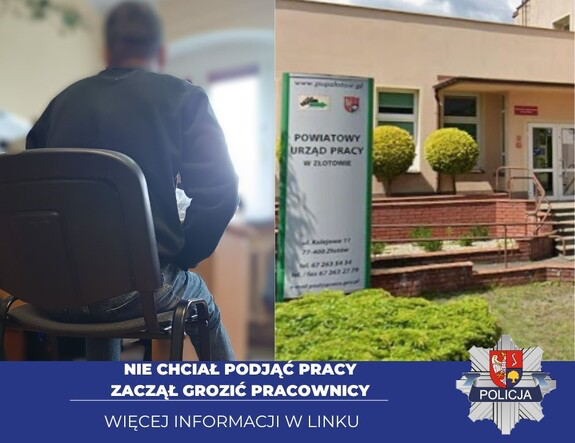 Znieważył i groził pracownicy Powiatowego Urzędu Pracy – sąd zdecyduje o jego dalszym losie