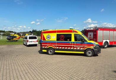 Nagła akcja ratunkowa w Wielkopolsce. LPR lądował w bazie strażaków Nagła akcja ratunkowa w Wielkopolsce. LPR lądował w bazie strażaków
