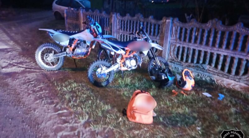 Poważny wypadek nastolatków na motocyklach. LPR nie zdołał dolecieć