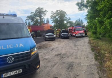 Zderzenie na DW308 w Sątopach. Jedna osoba poszkodowana, na miejscu służby ratunkowe