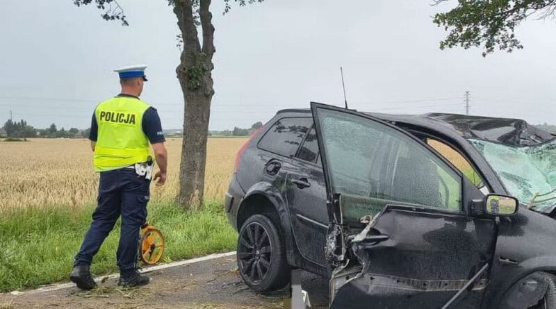 Tragiczny wypadek pod Wronkami. 18-letni kierowca zginął po uderzeniu w drzewo Tragiczny wypadek pod Wronkami. 18-letni kierowca zginął po uderzeniu w drzewo