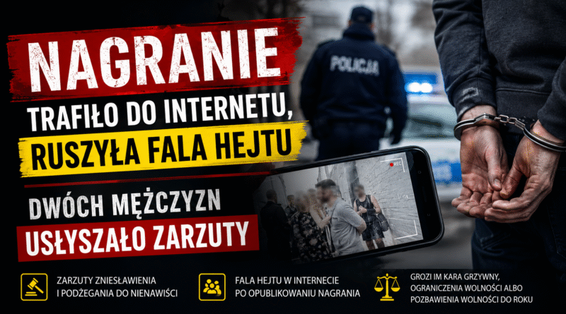 Nagranie trafiło do internetu, ruszyła fala hejtu. Dwóch mężczyzn usłyszało zarzuty Nagranie trafiło do internetu, ruszyła fala hejtu. Dwóch mężczyzn usłyszało zarzuty