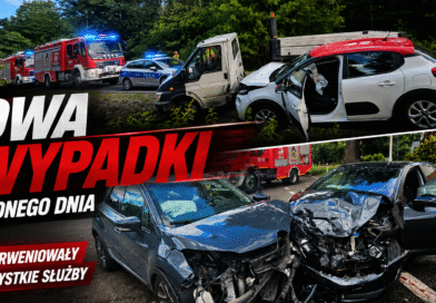 Groźne zdarzenia na DW193. Dwa wypadki w odstępie kilku godzin Groźne zdarzenia na DW193. Dwa wypadki w odstępie kilku godzin