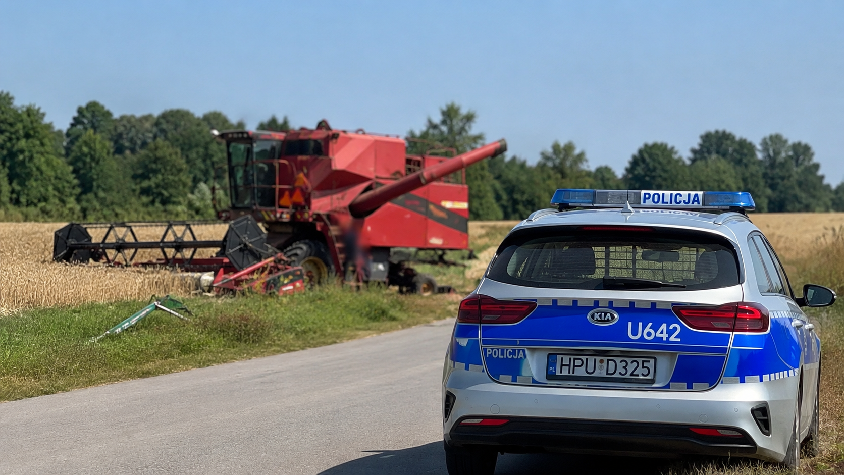 Kierował kombajnem pod wpływem alkoholu. Miał ponad 2 promile