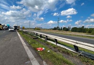 Zderzenie pojazdów na autostradzie A2 Zderzenie pojazdów na autostradzie A2
