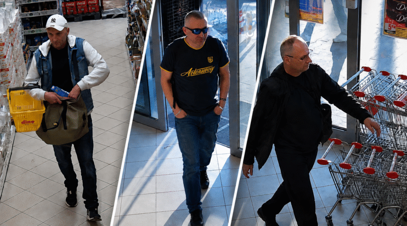 Policja ponownie publikuje wizerunki trzech mężczyzn. Chodzi o kradzieże w sklepach