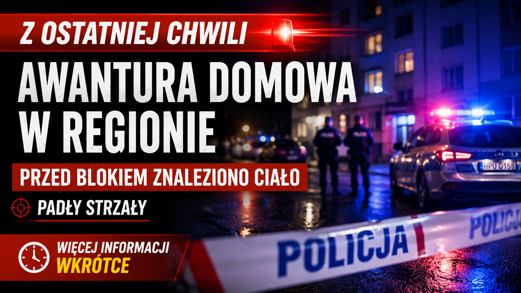 Awantura w Trzciance zakończyła się tragedią! Policjanci użyli broni, przed blokiem znaleziono ciało