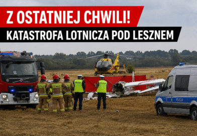 Katastrofa szybowca pod Lesznem. Nie żyje 67-letni pilot