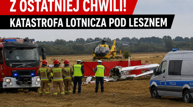 Katastrofa szybowca pod Lesznem. Nie żyje 67-letni pilot