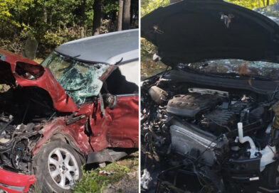 Groźny wypadek w Żerominie. Zderzenie dwóch samochodów, dwie osoby poszkodowane Groźny wypadek w Żerominie. Zderzenie dwóch samochodów, dwie osoby poszkodowane