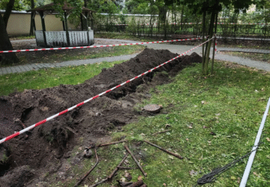 Niebezpieczna pamiątka wojny znaleziona podczas prac ziemnych Niebezpieczna pamiątka wojny znaleziona podczas prac ziemnych