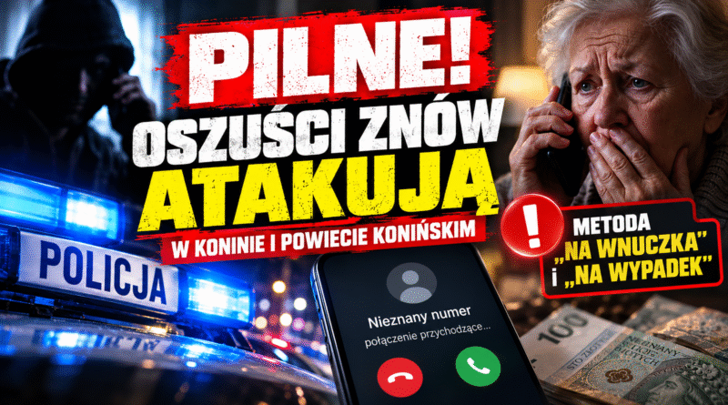 PILNE! Oszuści znów atakują w Wielkopolsce. Seria telefonów „na wnuczka” i „na wypadek” PILNE! Oszuści znów atakują w Wielkopolsce. Seria telefonów „na wnuczka” i „na wypadek”